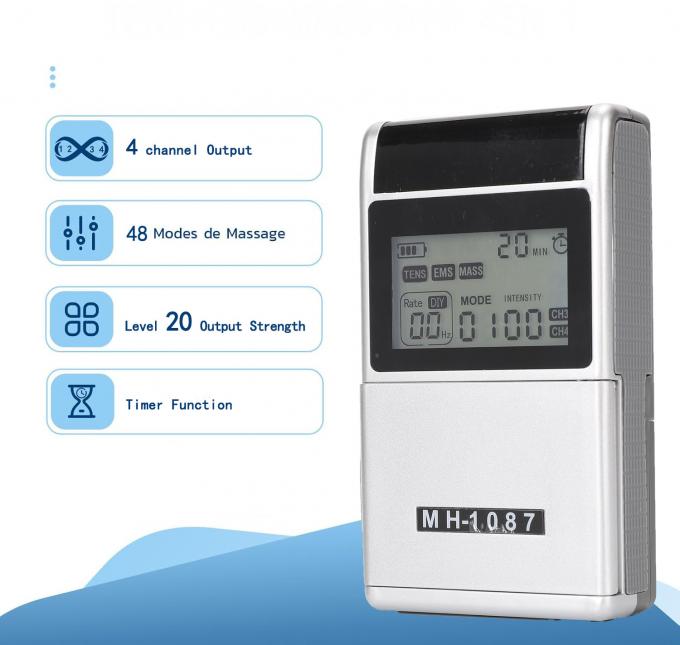 4 Channel Rechargeable Tens Unit Muscle Stimulator Muscle Recovery & Growth Physiotherapy Tens Machine For Pain Relief 0